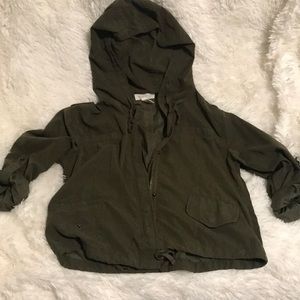 Cropped military style jacket